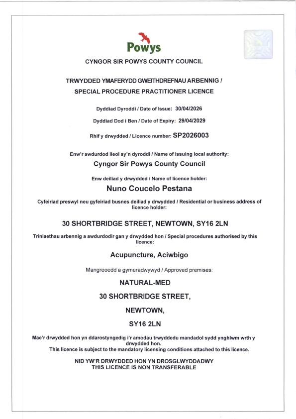 Practitioner Licence SP2026003 — Powys County Council